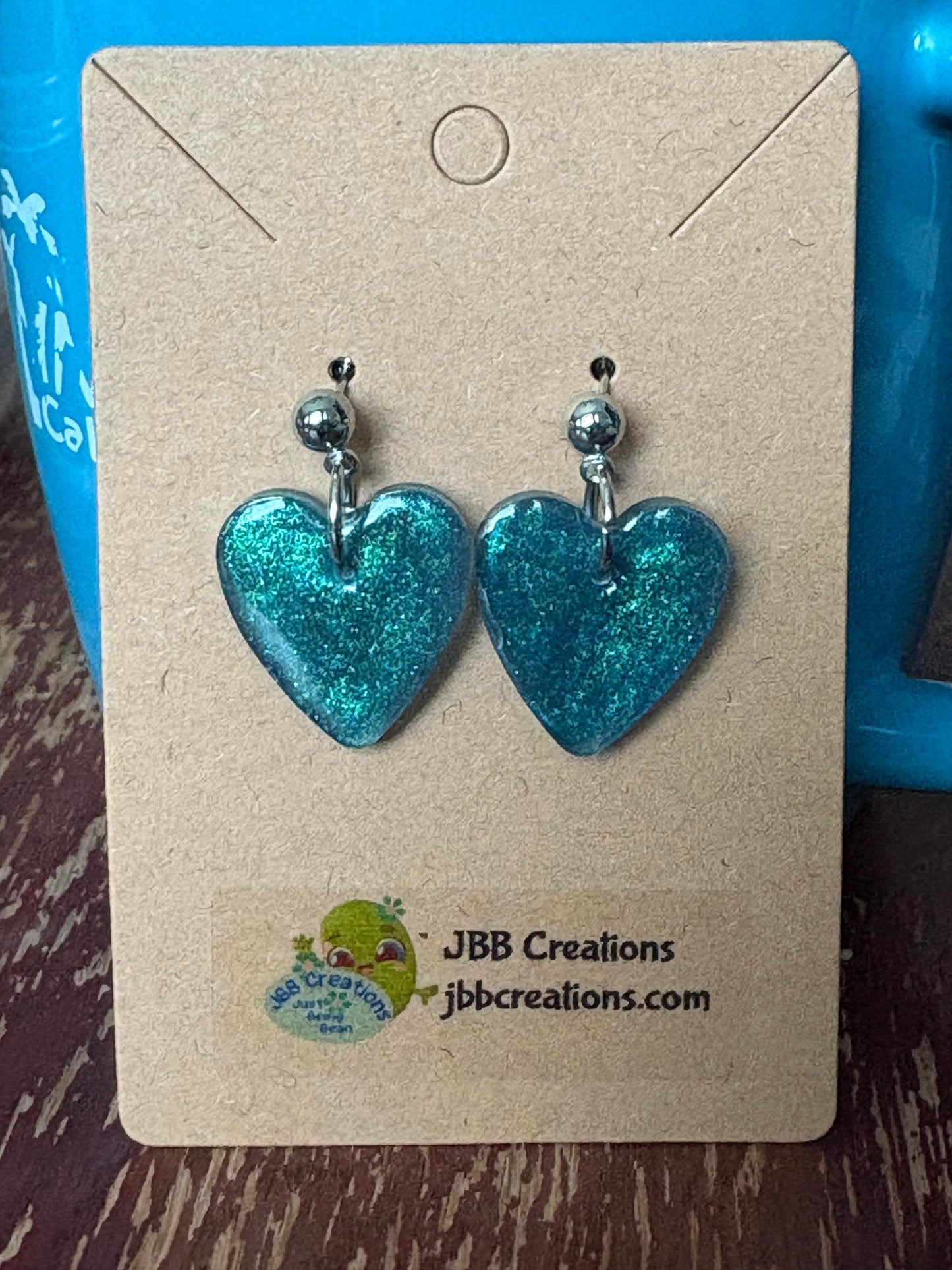 Small teal hearts