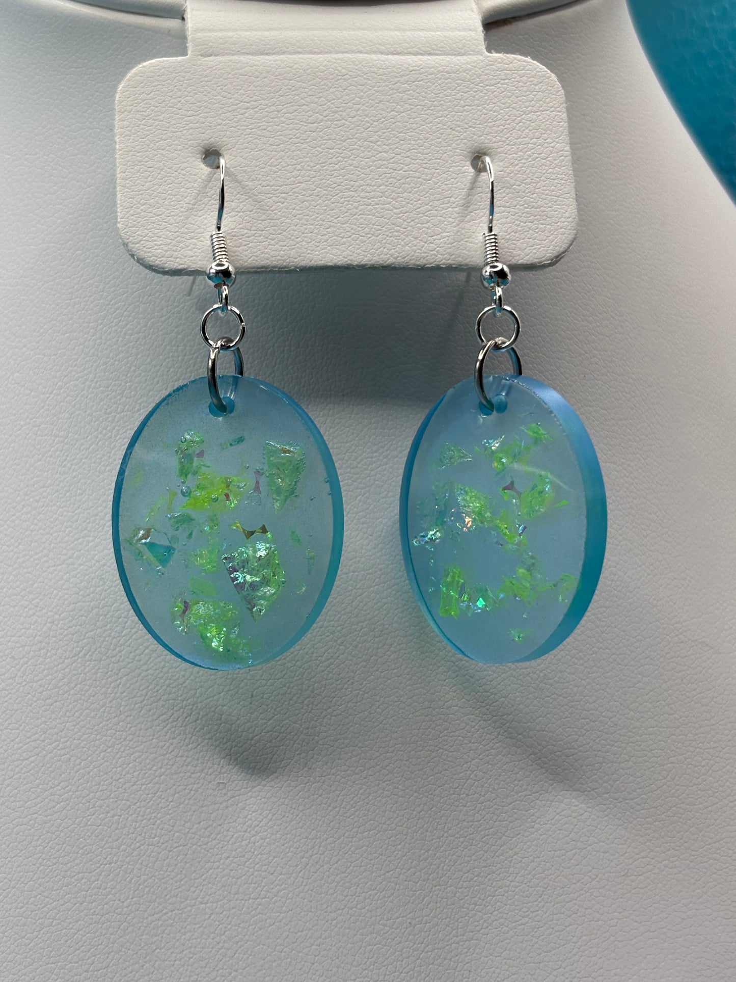 Blue dangle earrings