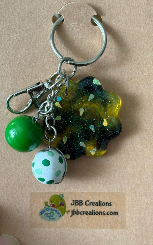 Green Sequin Bag Charm