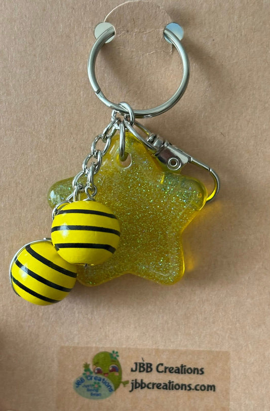 Yellow Star Bag Charm