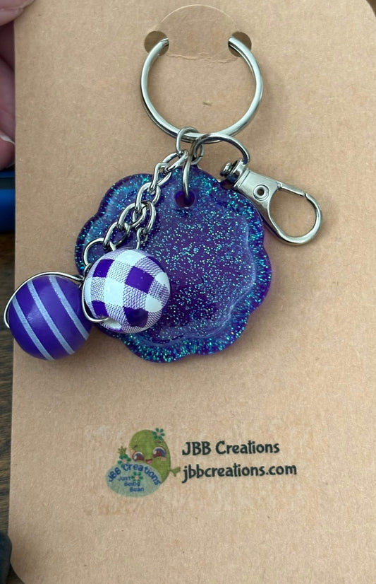 Purple Sparkle Bag Charm