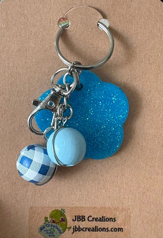 Blue Flower Bag Charm