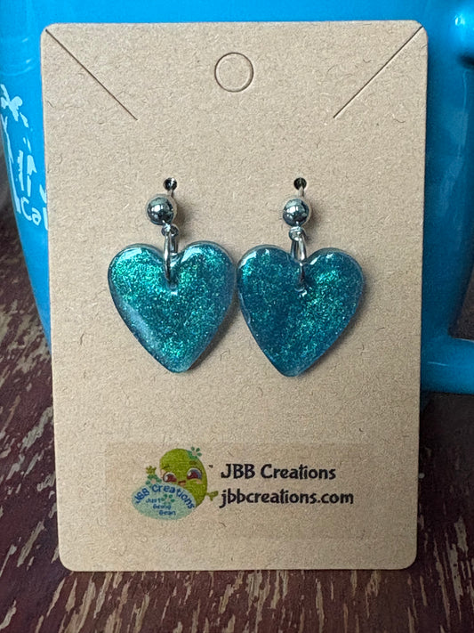 Small teal hearts