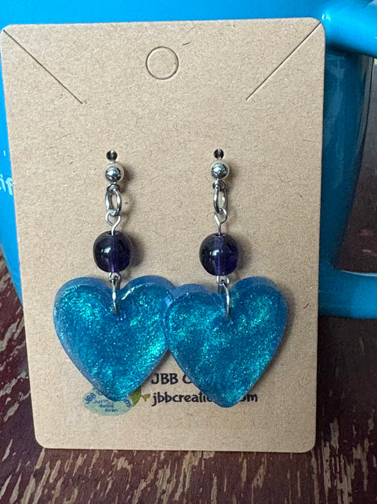 Teal hearts
