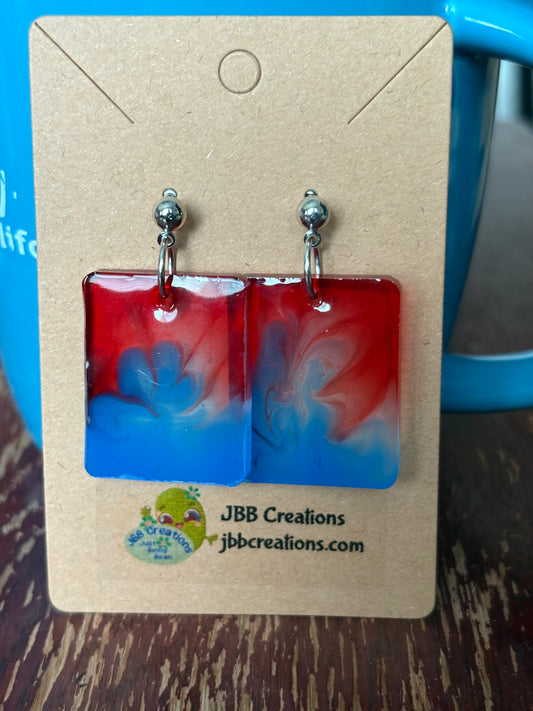Red and blue swirl