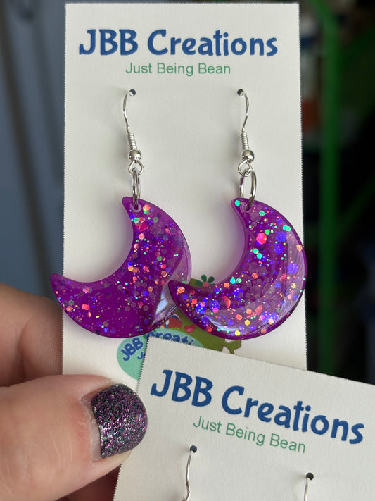Purple sparkle moons